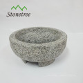 mortier en pierre et pilon en granit molcajete